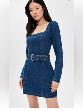 Amanda Uprichard Thalia Jean Dress NWT Size Large Belted